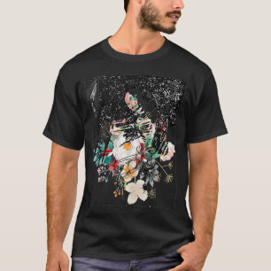 Skeleton Playing Piano Sketch Drawing Abstract Art T-Shirt