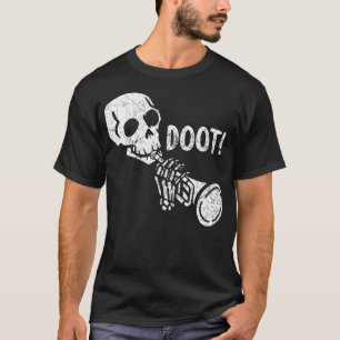 Skeleton Playing Trumpet Player Music Funny Musici T-Shirt