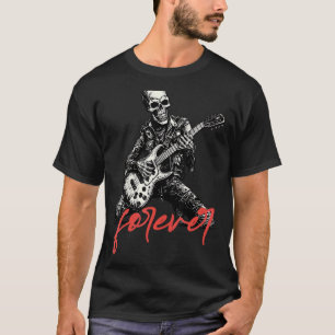 Skeleton plays E-Guitar. Forever. T-Shirt