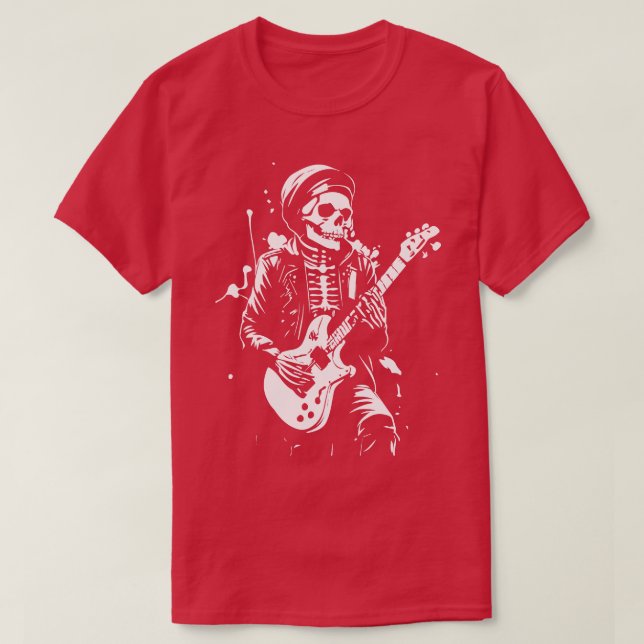 skeleton plays rock T-Shirt (Design Front)