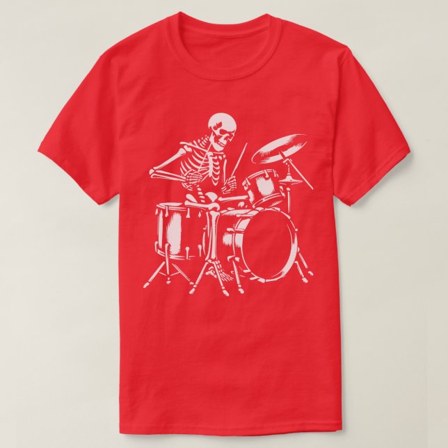 skeleton plays the drums 3 T-Shirt (Design Front)