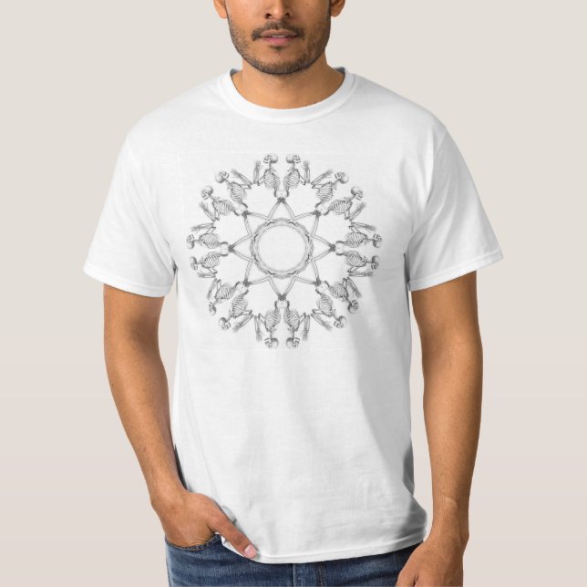 Skeleton Prayer Wheel T-shirt (Front)