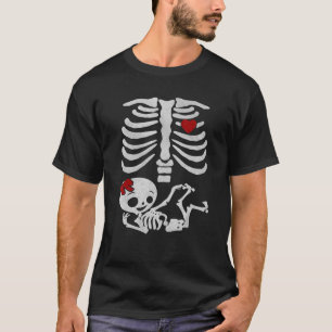 Skeleton Pregnancy Announcement Baby Girl XRay Hal T-Shirt