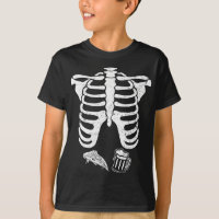 Skeleton Pregnancy Pizza Beer Xray Halloween Men W