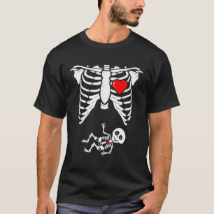 Skeleton Pregnancy Shirt Baby X-Ray Halloween Preg
