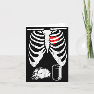 Skeleton Pregnancy Taco Beer Xray Halloween Soon D Card