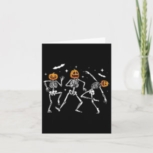 Skeleton Pumpkin Halloween  Card