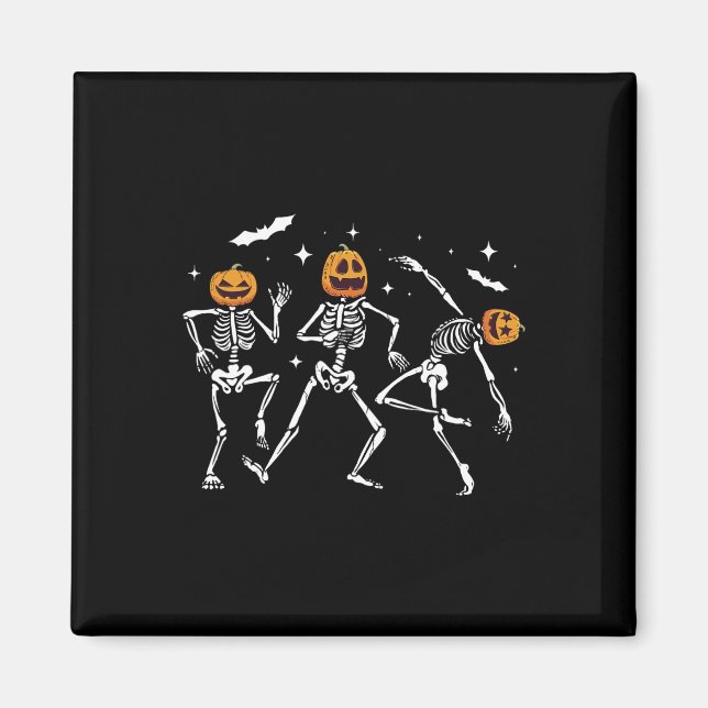 Skeleton Pumpkin Halloween  Magnet (Front)