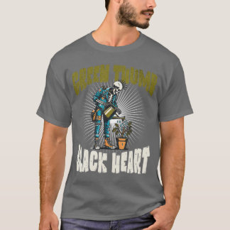 Skeleton Punk Rock Gardener Halloween Gardening T-Shirt