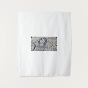 Skeleton Queen — Gothic Graveyard Halloween Art Tapestry
