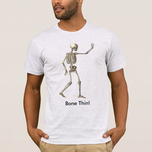 Skeleton Quotes Bone Thin T-shirt (Front)