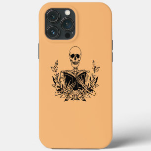 Skeleton Reading Book Bookworm Reader Funny Gift  iPhone 13 Pro Max Case