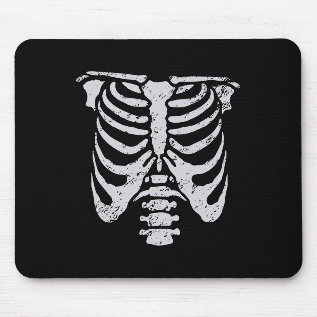 Skeleton Rib Cage Easy Halloween Costume Ribcage S Mouse Pad (Front)