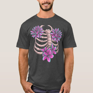 Skeleton Rib Cage Floral X-ray Halloween Costume G T-Shirt