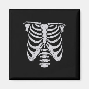 Skeleton Rib Cage Flower Easy Halloween Costume Magnet