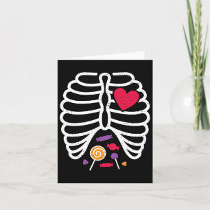 Skeleton Rib Cage Funny Halloween Boys Girls  Card