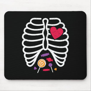 Skeleton Rib Cage Funny Halloween Boys Girls Mouse Pad