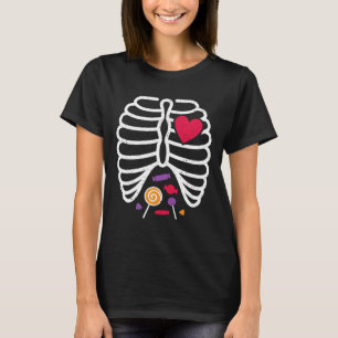Skeleton Rib Cage Funny Halloween Boys Girls T-Shirt