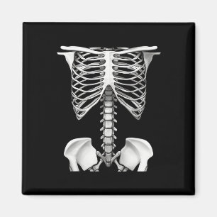 Skeleton Rib Cage Halloween Costume Gifts For Men Magnet