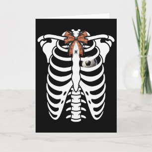 Skeleton Rib Cage Halloween Footbyll Soccer Costum Card