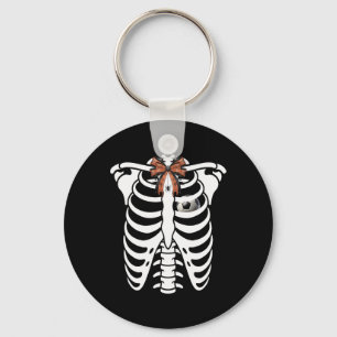 Skeleton Rib Cage Halloween Footbyll Soccer Costum Key Ring