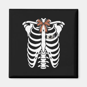 Skeleton Rib Cage Halloween Footll Soccer Costume  Magnet