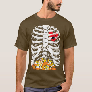 Skeleton Rib Cage Heart Candy Spider XRay Funny Ha T-Shirt