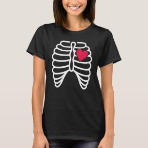 Skeleton Rib Cage Heart X Ray Adults Kids  Hallowe T-Shirt