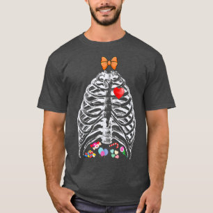 Skeleton Rib Cage Suit Party Halloween Candys For T-Shirt
