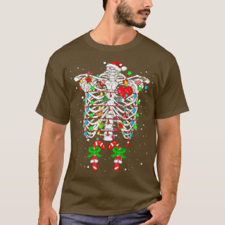 Skeleton Rib Cage XRay Pregnancy Announcement Xmas T-Shirt