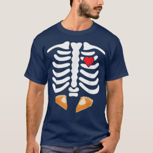 Skeleton Ribs Junk Food Belly Pumpkin Pie  Funny H T-Shirt