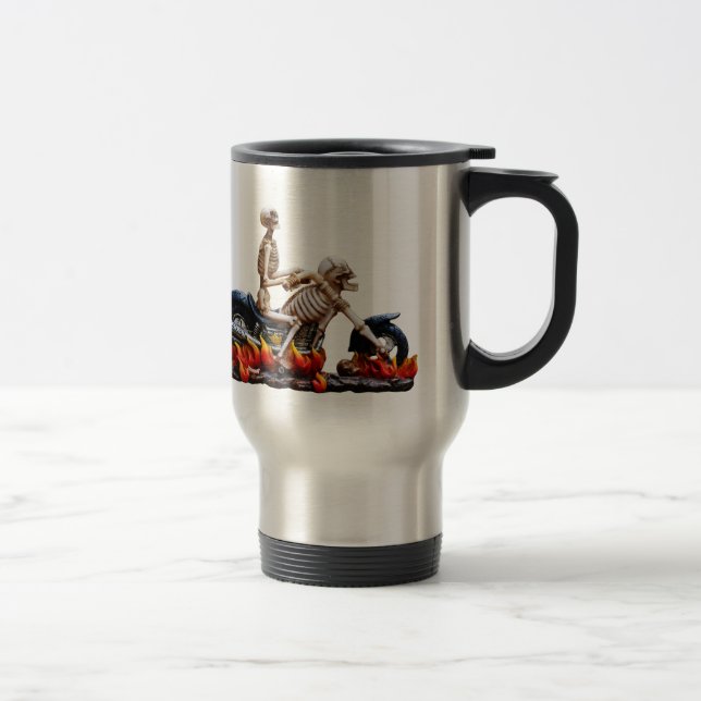 Skeleton Rider Travel Mug (Right)