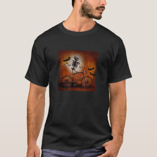 Skeleton Riding a Bicycle Bike Rider Cycling for H T-Shirt