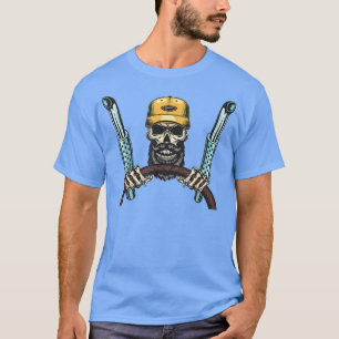 skeleton riding dinosaur t re halloween kids boys T-Shirt