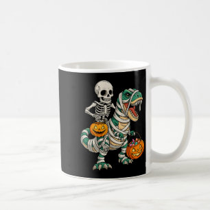 Skeleton Riding Mummy Dinosaur T Rex Kids Boys Men Coffee Mug
