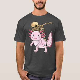 Skeleton Riding Skeleton Lazy Halloween Costume Cu T-Shirt