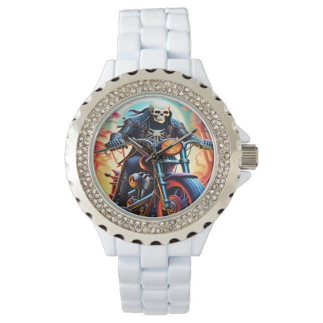 Skeleton Riding through the fire cave Watch (Front)