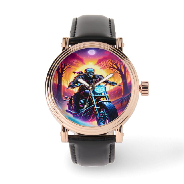 Skeleton Riding through the fire cave Watch (Front)
