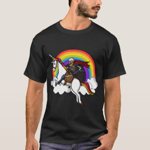 Skeleton Riding Unicorn T-Shirt