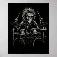 Skeleton Rock Drummer – Spooky Halloween Music