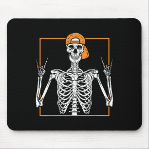 Skeleton Rock Hand Halloween Costume Cool Rock Mus Mouse Pad