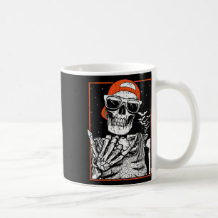 Skeleton Rocker Hand Halloween Costume Cool Music Coffee Mug