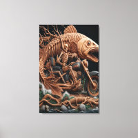 skeleton rode his chopper bike down trail