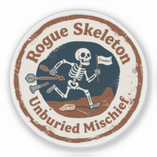 Skeleton Running With Tools Humour