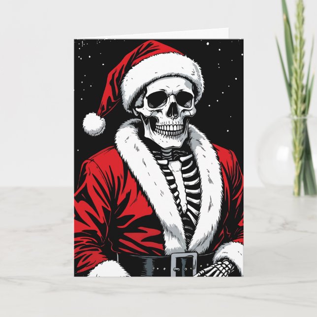Skeleton Santa Card (Front)