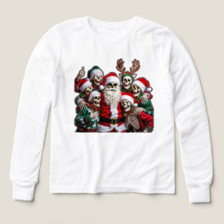 Skeleton Santa Christmas Group Photo – Festive 3D
