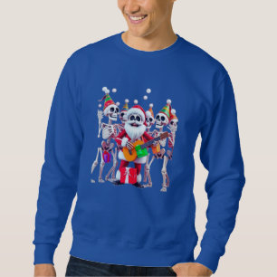 **Skeleton Santa Party – Funny 3D Christmas Skelet Sweatshirt