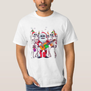 **Skeleton Santa Party – Funny 3D Christmas Skelet T-Shirt