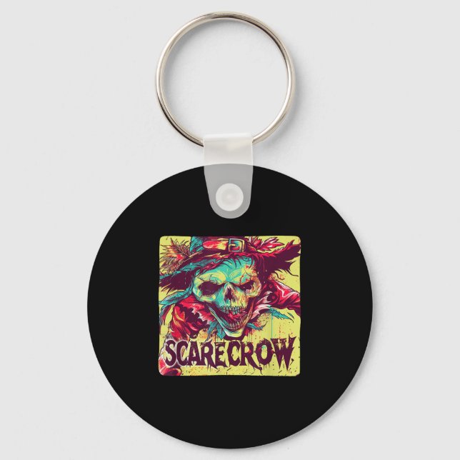 Skeleton Scarecrow Costume For Farmer And Hallowee Key Ring (Front)