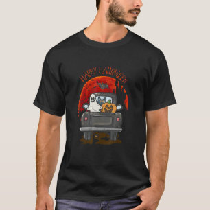 Skeleton Scary Truck Moon Ghost Black Cat Pumpkin T-Shirt